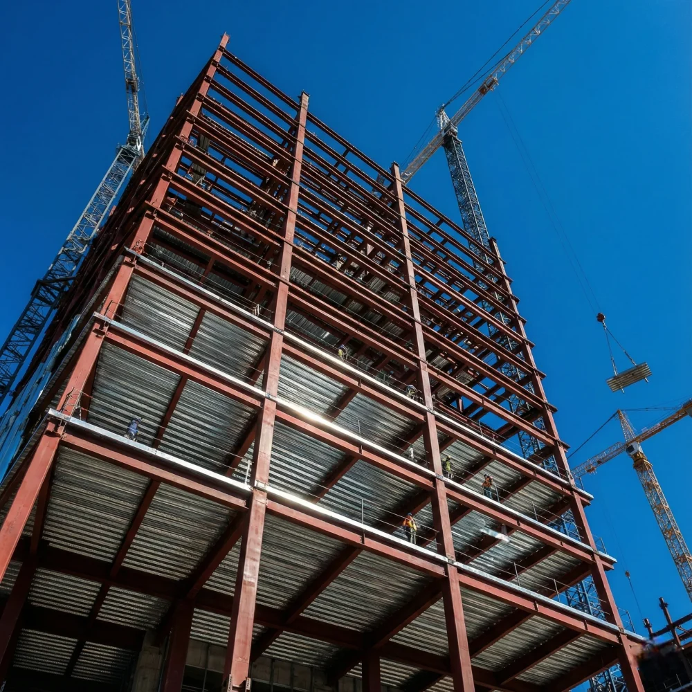 Construcción de edificio vertical multinivel utilizando sistema de entrepiso metálico Losacero.